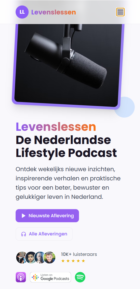 Podcast Platform Showcase Mobile